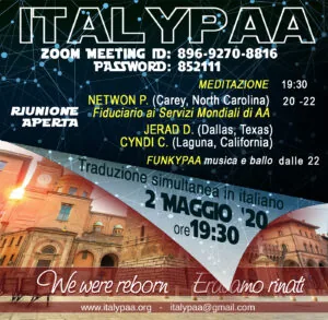 Locandina di ITALYPAA online Zoom 2020