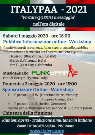Locandina di ITALYPAA online Zoom 2021